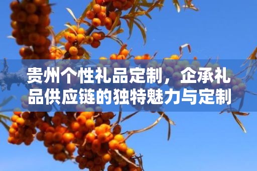 贵州个性礼品定制，企承礼品供应链的独特魅力与定制之旅